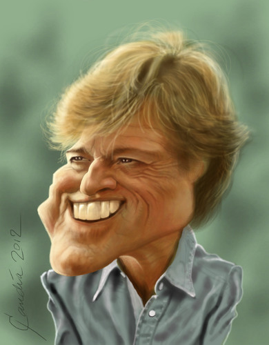 Cartoon: Robert Redford (medium) by StudioCandia tagged caricature