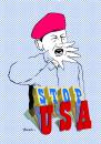 Cartoon: chavez 1 (small) by BAKIR tagged stop usa muhammet bakir