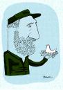 Cartoon: fidel (small) by BAKIR tagged fidel,muhammet,bakir