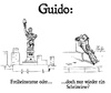 Cartoon: Deutsch- oder Lummerland? (small) by Andreas Pfeifle tagged guido westerwelle freiheitsstatue scheinriese umfallen