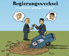 Cartoon: Regierungswechsel (small) by Andreas Pfeifle tagged regierung,regierungswechsel,wechsel,politik,karren,dreck,fahren,change,government