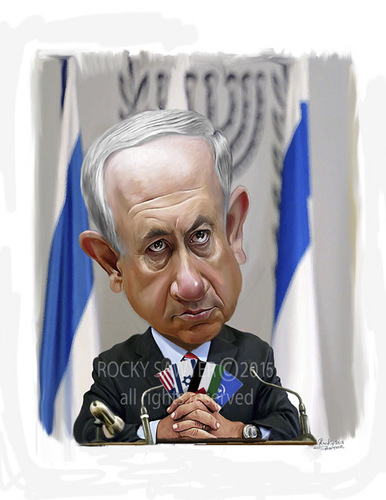 Cartoon: Benjamin Netanyahu (medium) by rocksaw tagged benjamin,netanyahu