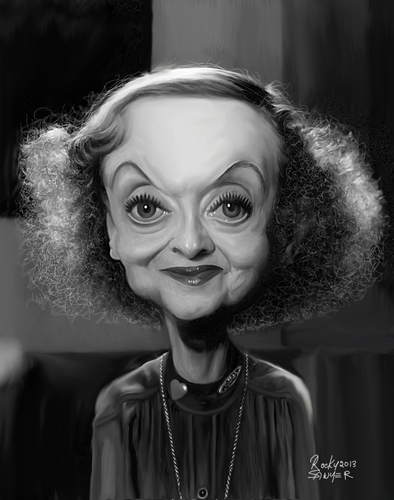 Cartoon: Bette Davis (medium) by rocksaw tagged caricature,bette,davis