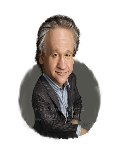 Cartoon: Bill Maher (medium) by rocksaw tagged bill,maher,caricature