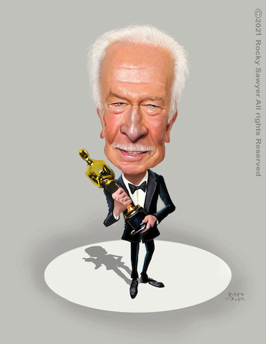 Cartoon: Christopher Plummer (medium) by rocksaw tagged caricature,christopher,plummer