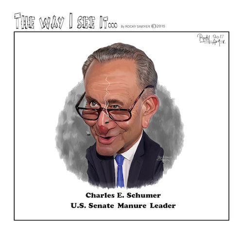 Cartoon: Chuck Schumer (medium) by rocksaw tagged caricature,chuck,schumer