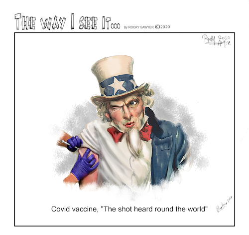 Cartoon: covid uncle sam (medium) by rocksaw tagged covid,uncle,sam