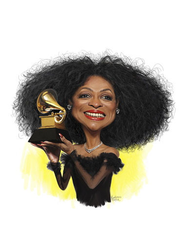 Cartoon: Diana Ross (medium) by rocksaw tagged caricature,diana,ross