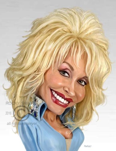 Cartoon: Dolly Rebecca Parton Dean (medium) by rocksaw tagged caricature,dolly,rebecca,parton,dean