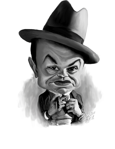 Cartoon: Edward G Robinson (medium) by rocksaw tagged caricature,study,edward,robinson