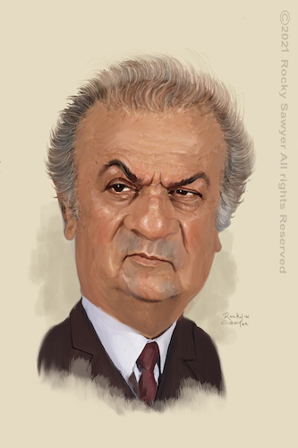 Cartoon: Federico Fellini (medium) by rocksaw tagged caricature,federico,fellini