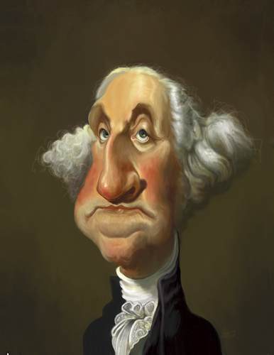 Cartoon: George Washington (medium) by rocksaw tagged caricature,george,washington