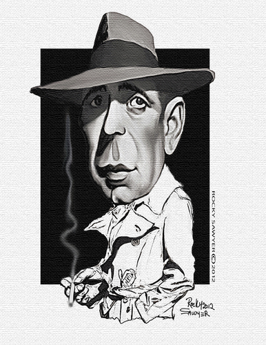 Cartoon: Humphrey Bogart (medium) by rocksaw tagged humphrey,bogart