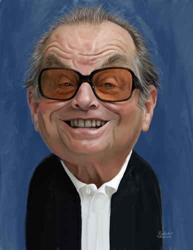 Cartoon: Jack Nicholson (medium) by rocksaw tagged jack,nicholson,caricature