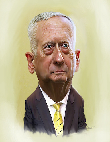 Cartoon: James Mattis (medium) by rocksaw tagged caricature,james,mattis