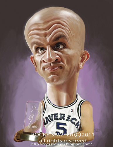 Cartoon: Jason Kidd (medium) by rocksaw tagged jason,kidd,caricature