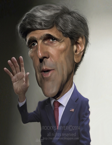 Cartoon: John Kerry (medium) by rocksaw tagged caricature,john,kerry