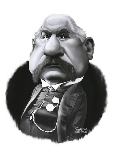 Cartoon: John Pierpont Morgan (medium) by rocksaw tagged morgan,pierpont,john