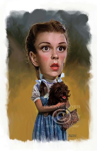 Cartoon: Judy Garland     Dorothy Gale (medium) by rocksaw tagged caricature,judy,garland