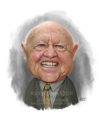 Cartoon: Mickey Rooney (medium) by rocksaw tagged mickey,rooney