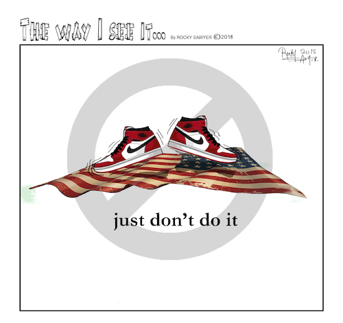 Cartoon: Nike (medium) by rocksaw tagged nike