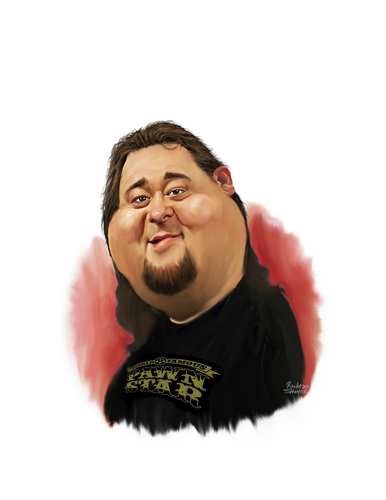 Cartoon: Pawn star Chumlee (medium) by rocksaw tagged caricature,chumlee