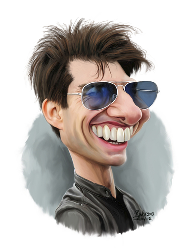 Cartoon: Tom Cruise (medium) by rocksaw tagged caricature,tom,cruise