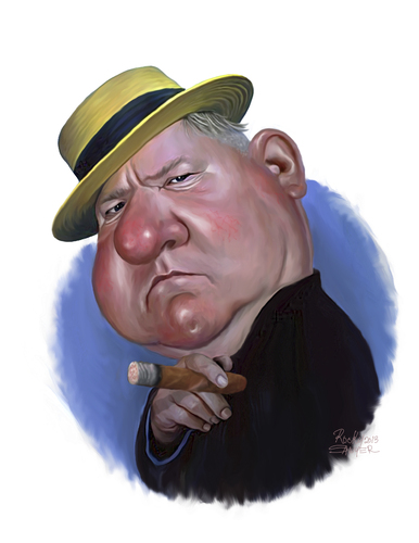 Cartoon: W.C. Fields (medium) by rocksaw tagged wc,fields