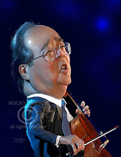 Cartoon: Yo Yo Ma (medium) by rocksaw tagged caricature,yo,ma