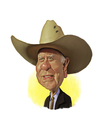 Cartoon: Larry Hagman (small) by rocksaw tagged larry,hagman