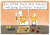 Cartoon: Guter Koch (small) by Holga Rosen tagged koch,kochen,zutaten,gemüse,messer,selbstverstümmelung