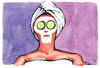 Cartoon: Ehec Facial Mask (small) by Tchavdar tagged ehec,cucumber,spain,germany,tchavdar