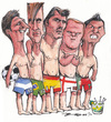 Cartoon: World Cup Brazil 2014 (small) by Tchavdar tagged messi,neymar,casillas,rooney,ronaldo,brazil,football,worldcup