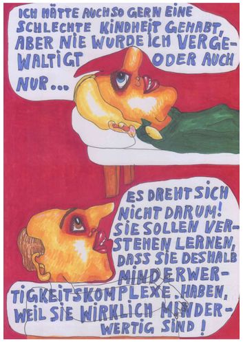 Cartoon: Minderwertigkeitskomplex (medium) by FMWalter tagged psychoanalyse,freud,jung,minderwertigkeitskomplexe,ödipus,libidido,analyse,freie,assoziation,das,unbewusste,traumanalyse,fantasie,psychosynthese,realitätsbewusstsein,minderwertige,funktion,kreativität