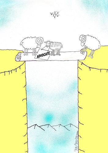 Cartoon: Sheep Advocate (medium) by k962 tagged naskov,kostadin