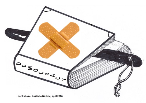 Cartoon: Democracy (medium) by k962 tagged naskov,angovski,kostadin,caricatur,caricature,karikatura,cartoon