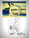 Cartoon: Diogenes looking for Hokusai (small) by k962 tagged diogenes,hokusai,cartoon,karikatura,caricature,caricatur,kostadin,naskov,angovski