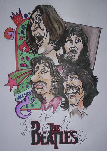 Cartoon: FAB FOUR 1968 (medium) by ade tagged beatles