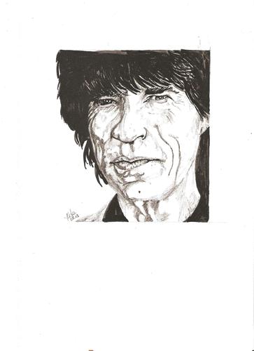 Cartoon: JAGGER (medium) by ade tagged stones,rolling,jagger