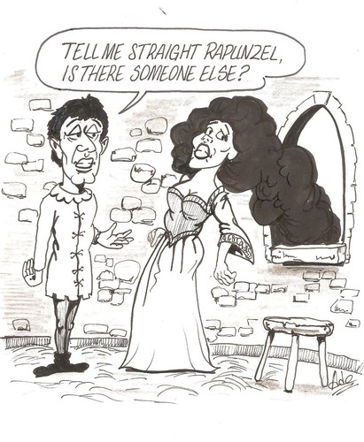 Cartoon: Rapunzel 2 (medium) by ade tagged rapunzel