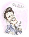 Cartoon: THE SAINT (small) by ade tagged roger,moore,saint