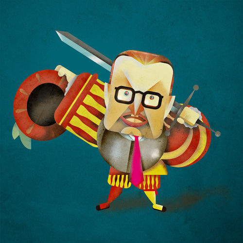 Cartoon: Kai Diekmann (medium) by Michele Rocchetti tagged bild,portrait,caricature,landsknecht,diekmann,kai