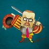 Cartoon: Kai Diekmann (small) by Michele Rocchetti tagged kai,diekmann,landsknecht,caricature,portrait,bild