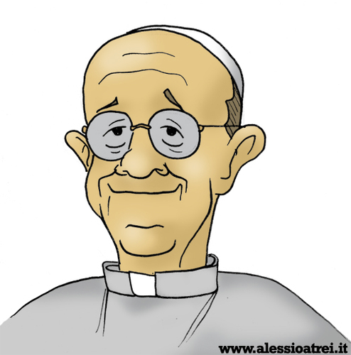 Cartoon: Francesco I (medium) by Atride tagged francisco,franciskus,francesco,papst,papa,pope,francis