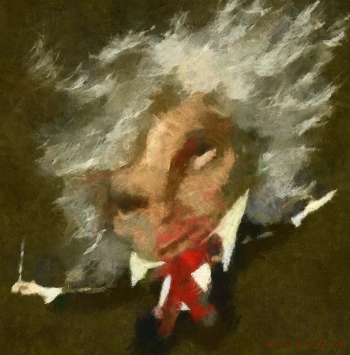 Cartoon: BEETHOVEN (medium) by allan mcdonald tagged musica