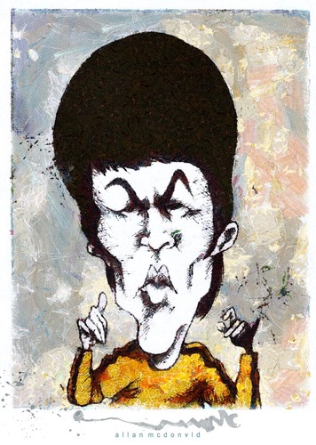 Cartoon: BRUCE LEE (medium) by allan mcdonald tagged artes,marciales