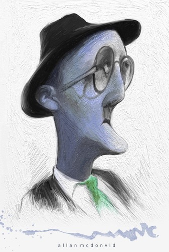 Cartoon: JAMES JOYCE (medium) by allan mcdonald tagged literatura