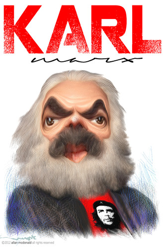 Cartoon: karl marx (medium) by allan mcdonald tagged revolucion