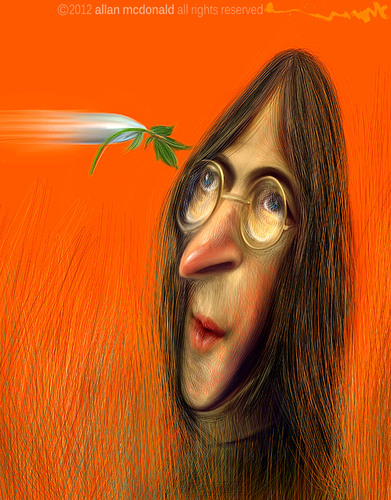 Cartoon: LENNON (medium) by allan mcdonald tagged beatle