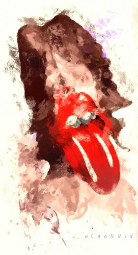 Cartoon: mick jagger (medium) by allan mcdonald tagged rolling,stones